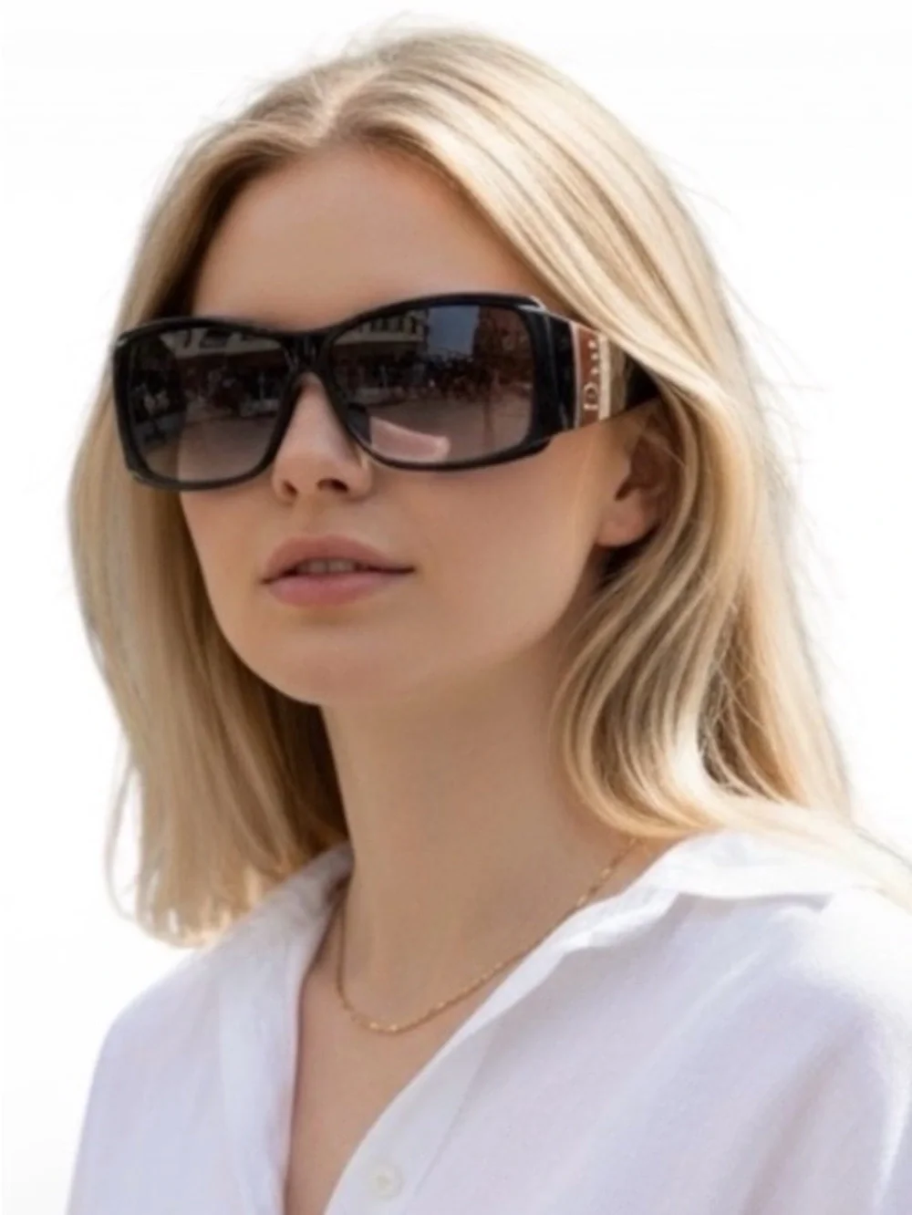 VTG Christian Dior "Diorstripes" 2 Wraparound Sunglasses - Picture 2 of 8